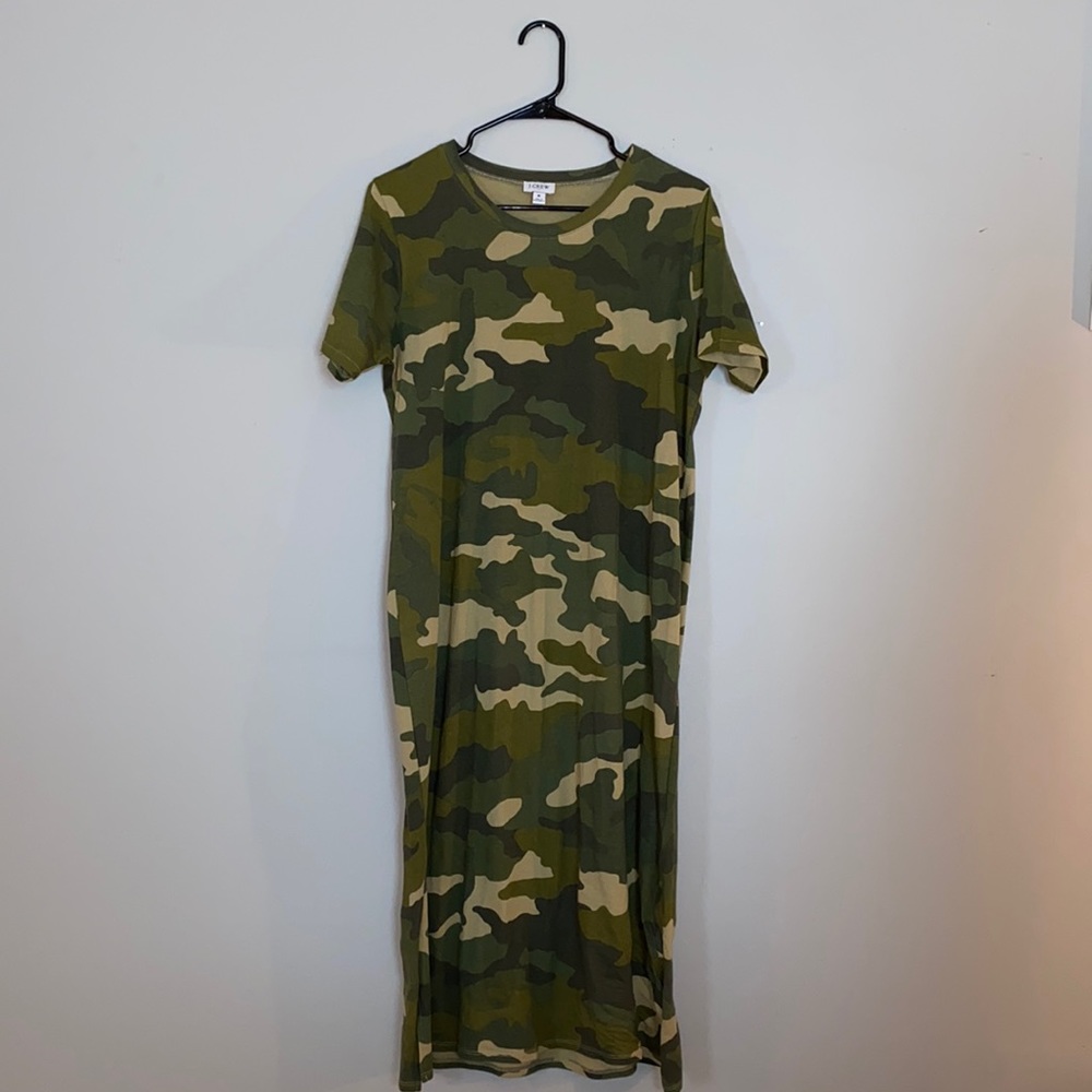 Camouflage J. Crew Midi Dress